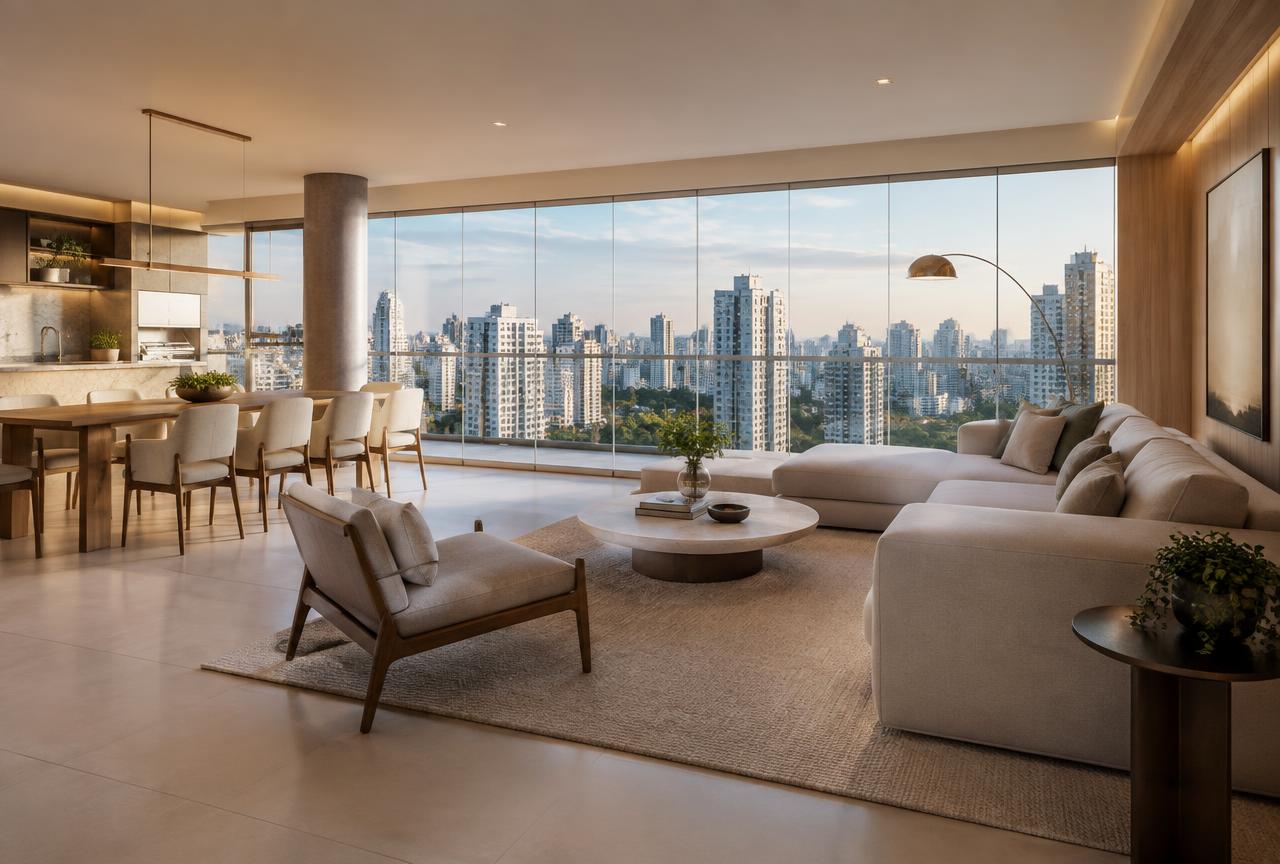 Imagem ilustrativa de lançamento residencial contemporâneo em São Paulo